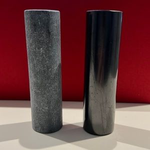 COPY - Authentic Black Shungite and Green Soapstone Balancers